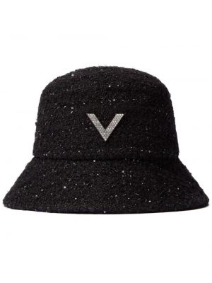 Tvídový klobouk Valentino Garavani černý