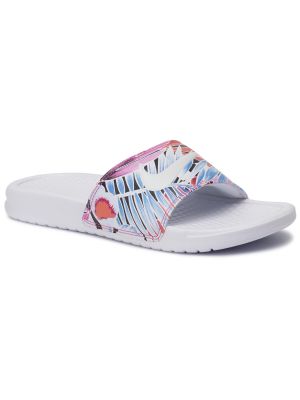 Sandales à imprimé à imprimé Nike blanc