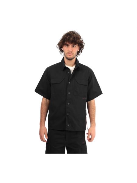 Koszula bawełniana żakardowa Afterlabel czarna