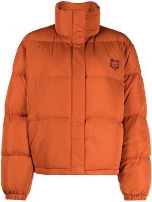 Pernata jakna s vezom Maison Kitsuné narančasta