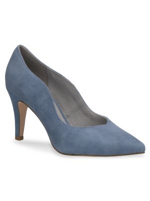 Полуотворени обувки с ток Caprice синьо