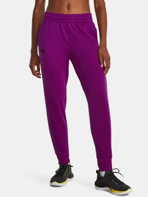 Fleecové sportovní kalhoty Under Armour fialové