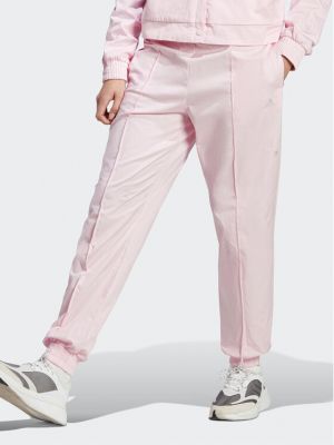 Hlače bootcut s kristalima Adidas ružičasta