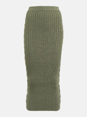 Pletená sukně z nylonu Jonathan Simkhai - zelená