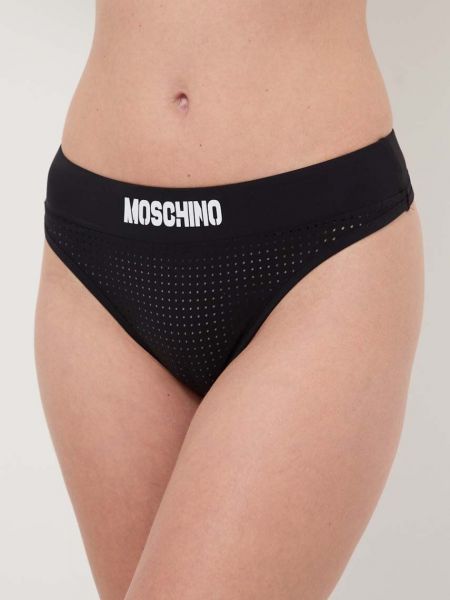 Czarne stringi Moschino Underwear