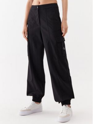Spodnie cargo Calvin Klein Jeans czarne