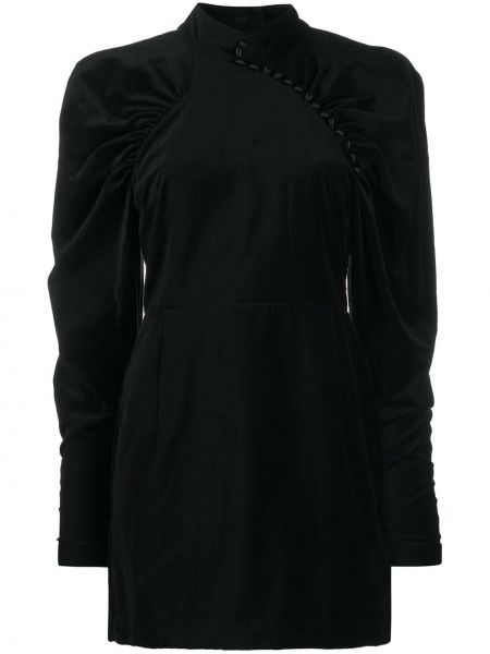 Vestido de cóctel de terciopelo‏‏‎ Rotate negro
