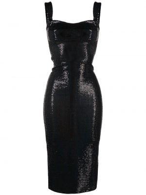 Obleka brez rokavov s cekini Atu Body Couture črna