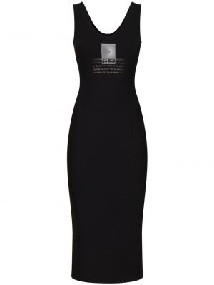 Midi kleita Dolce & Gabbana Dg Vibe melns