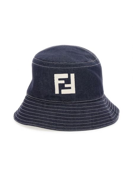 Niebieska czapka Fendi