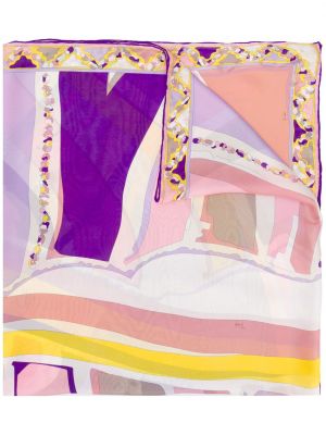 Bufanda con estampado con estampado abstracto Emilio Pucci rosa