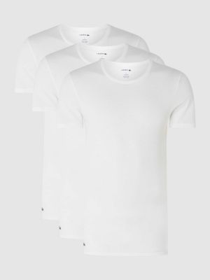 Koszulka slim fit Lacoste biała