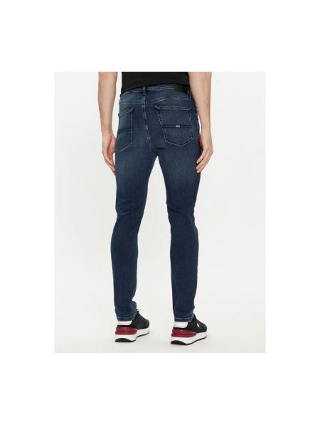 Jeansy skinny bawełniane Tommy Jeans niebieskie