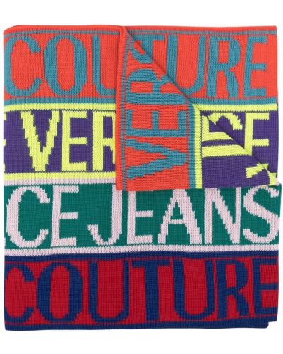 Bufanda de punto Versace Jeans Couture rojo