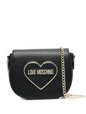 Hjertemønster kjedeposer Love Moschino svart