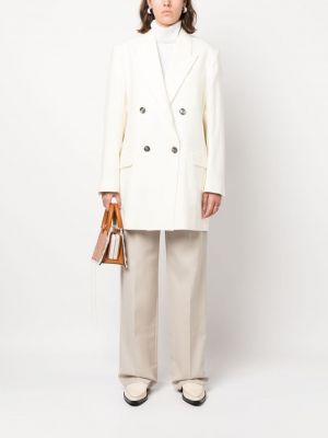 Manteau en laine Ami Paris blanc
