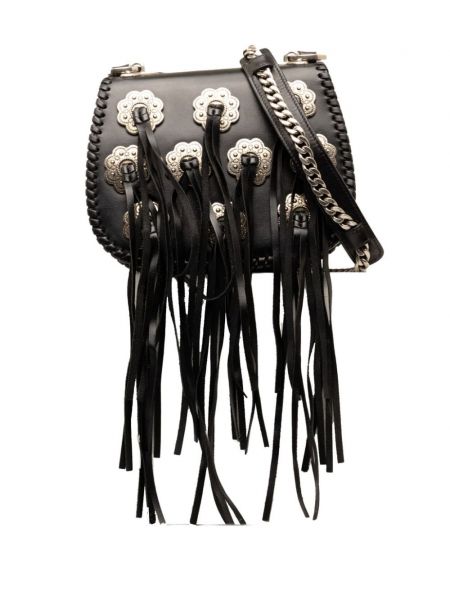 Верижни чанти с ресни Prada Pre-owned черно