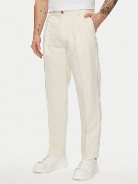 Pantalon chino en lin large plissé Pepe Jeans
