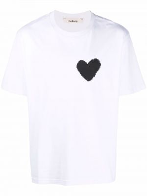 Camiseta con estampado con corazón Haikure blanco