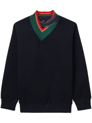 Sweter z dekoltem w serek Kolor