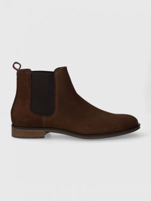 Замшевые ботинки челси из нубука Tommy Hilfiger коричневые