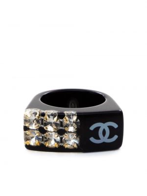 Ring Chanel Pre-owned schwarz