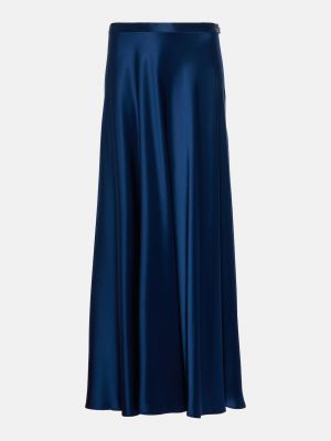 Атласная длинная юбка Polo Ralph Lauren синяя