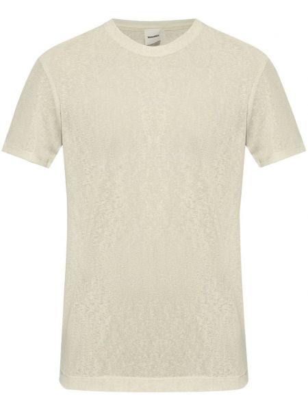 T-shirt mit rundem ausschnitt Nanushka beige