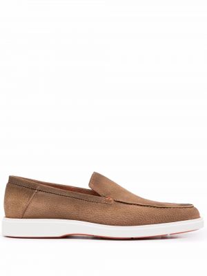 Loafers med tung vask Santoni brun