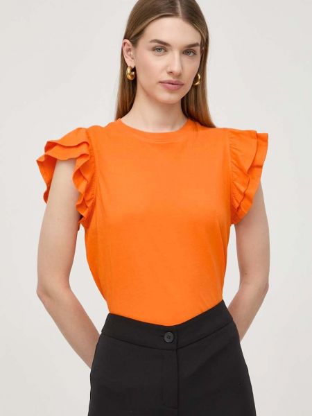 Koszulka bawełniana Silvian Heach pomarańczowa