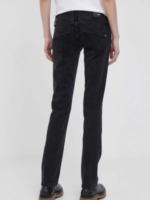 Džíny s vysokým pasem Pepe Jeans černé
