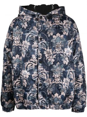 Květinová džínová bunda s potiskem Versace Jeans Couture