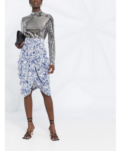 Falda con estampado abstracto Isabel Marant azul