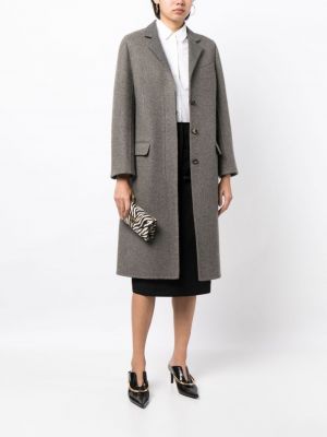 Kašmírový kabát Hermès šedý