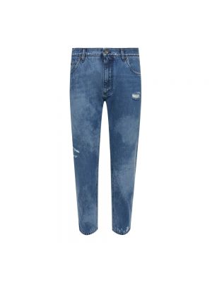 Niebieskie jeansy skinny slim fit Dolce And Gabbana