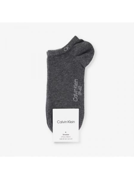 Хлопковые носки Calvin Klein серые
