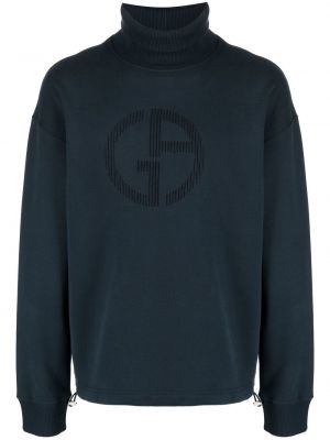 Sweter wełniany Giorgio Armani niebieski
