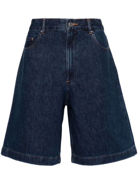 Pantaloni scurți din denim A.p.c. albastru