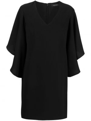 Drapert v-hals dress Lauren Ralph Lauren svart