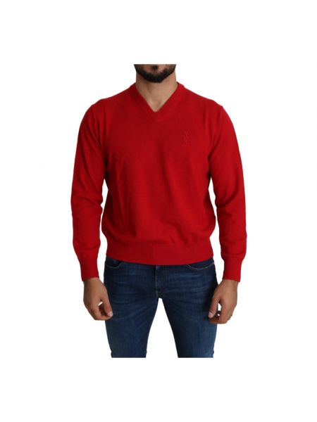 Haftowany sweter Billionaire czerwony