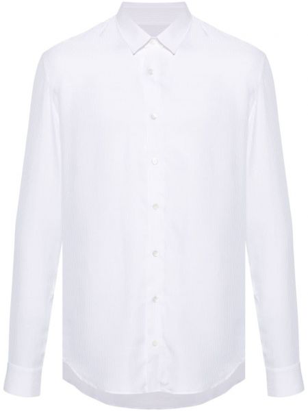 Chemise longue à rayures en jacquard Patrizia Pepe blanc