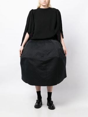 Žakárové midi sukně Comme Des Garçons černé
