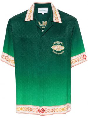 Μεταξωτό πουκάμισο Casablanca πράσινο