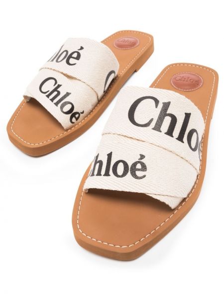 Sandales à imprimé Chloé blanc