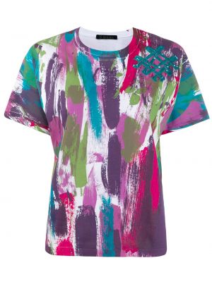 Camiseta con estampado con estampado abstracto Mr & Mrs Italy