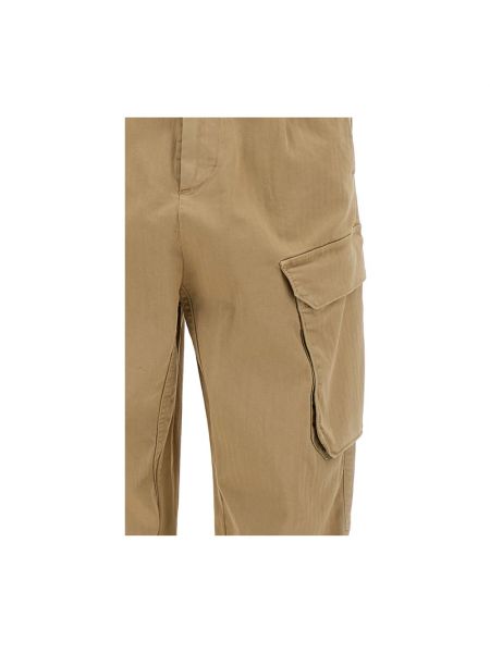 Pantalones cargo de algodón Semicouture beige