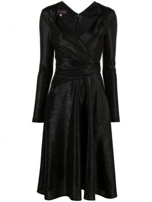 Μίντι φόρεμα Talbot Runhof μαύρο