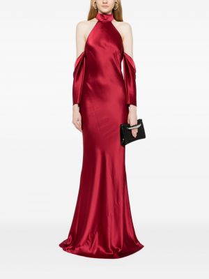 Robe de soirée drapé Michelle Mason rouge