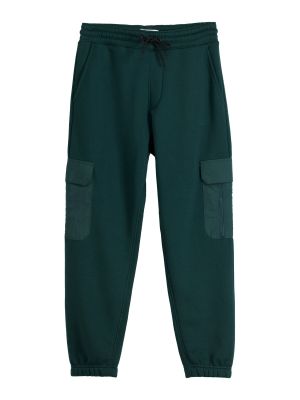 Pantaloni sport cu buzunare Bershka verde