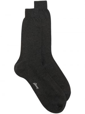 Bavlněné ponožky Brioni šedé